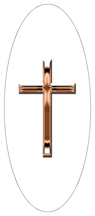 Bronze Single Cross White